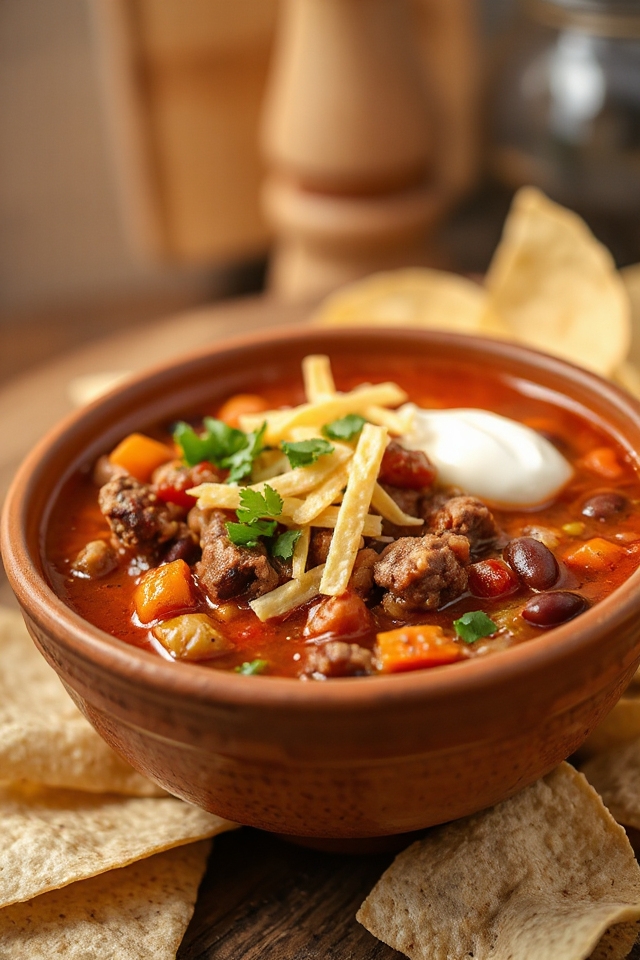 beef chili in crockpot