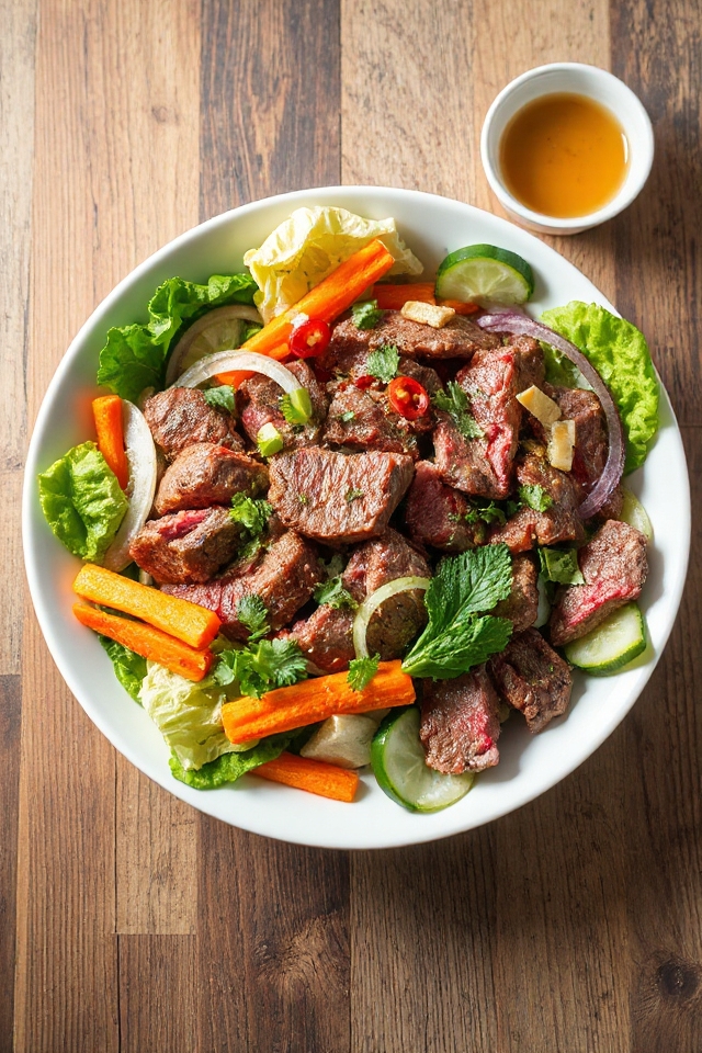 beef salad preparation instructions