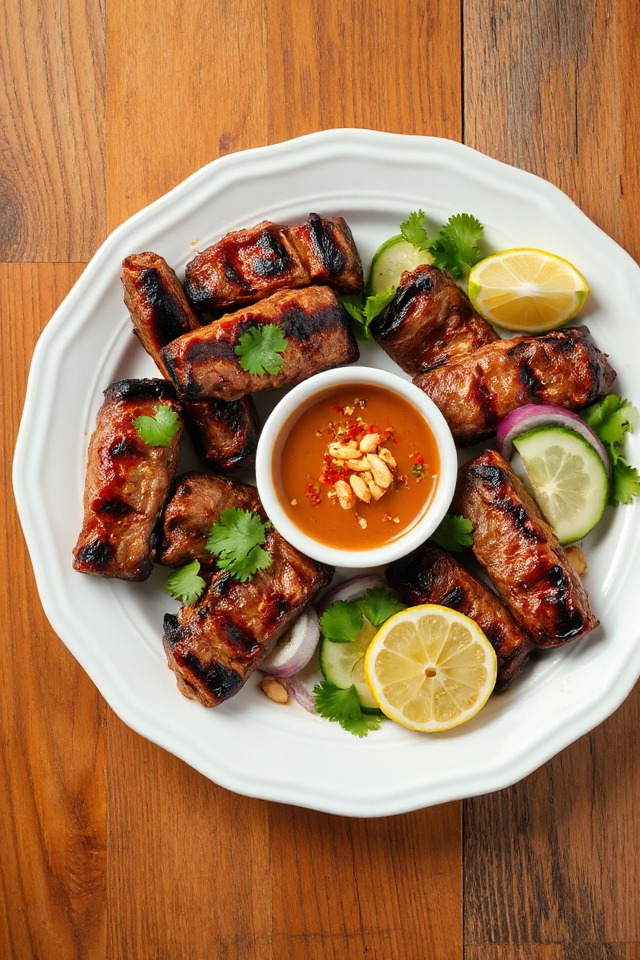 beef skewers with spices