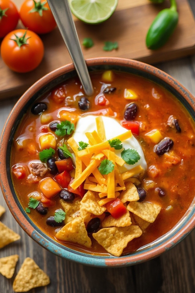 beef taco soup recipe