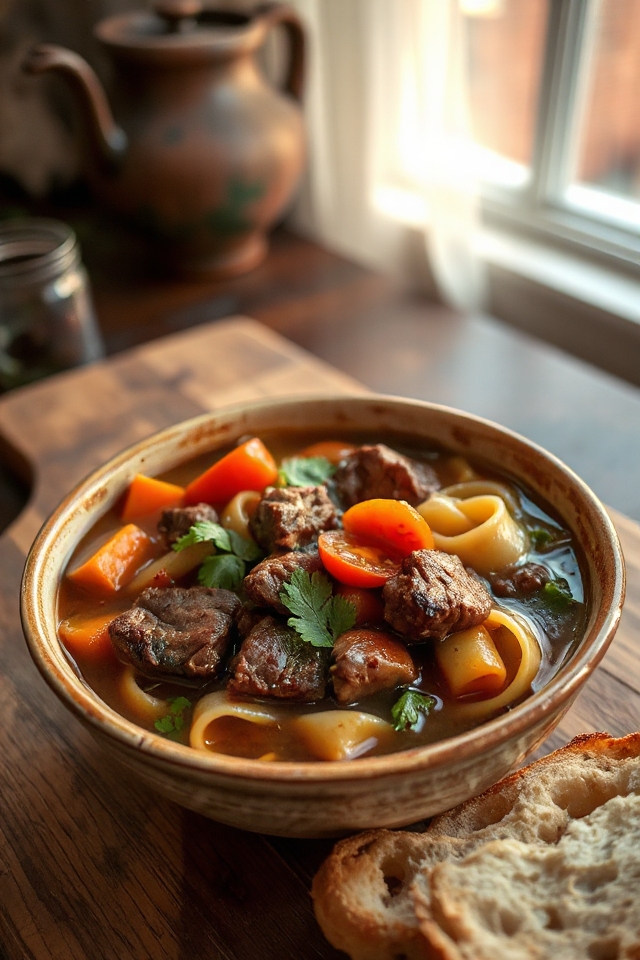 comforting beef noodle soup