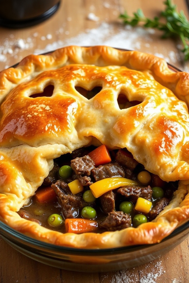 comforting beef pot pie