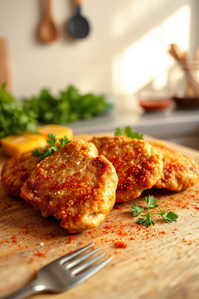 crispy seasoned fried chops
