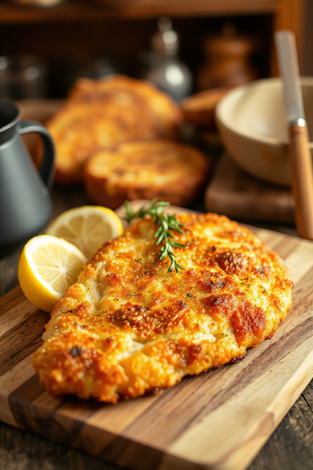crispy tender pork schnitzel