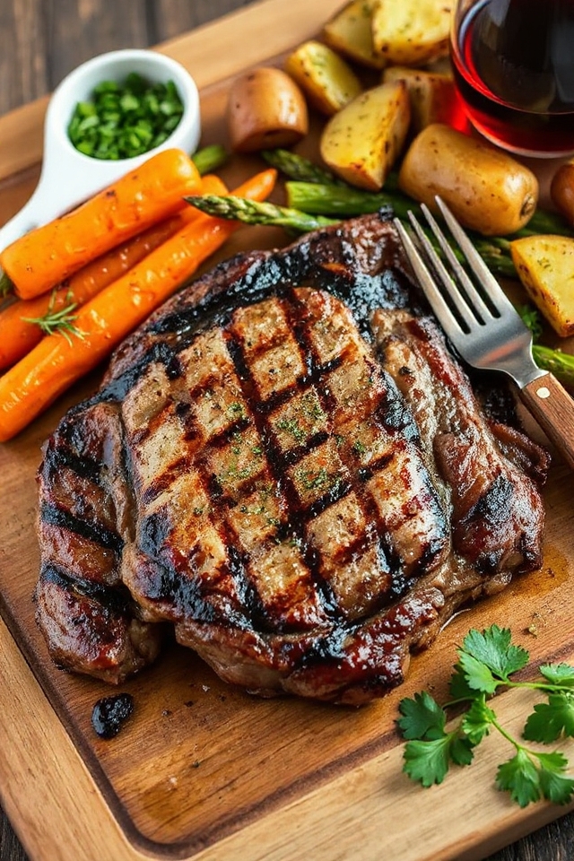 delicious beef steak preparation