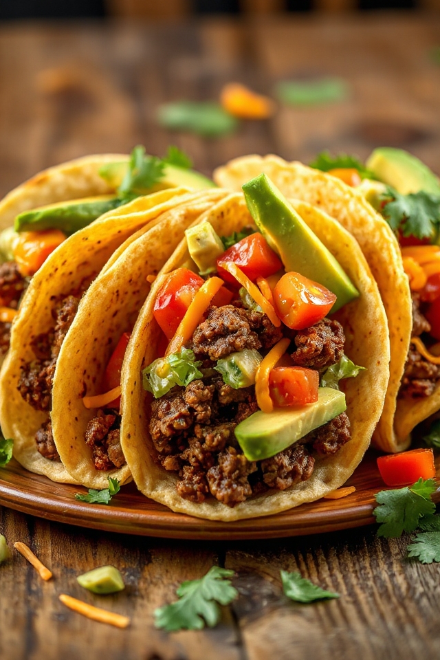 delicious beef taco preparation