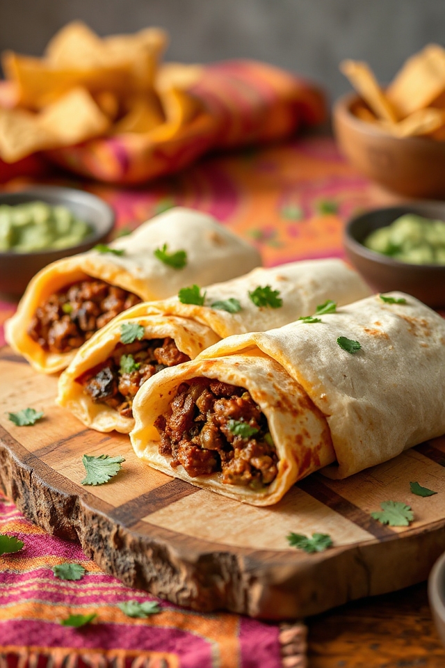 delicious homemade beef burritos