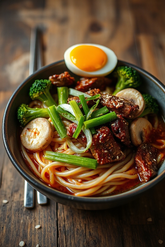 delicious homemade beef ramen