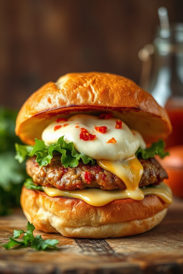 delicious homemade pork burgers