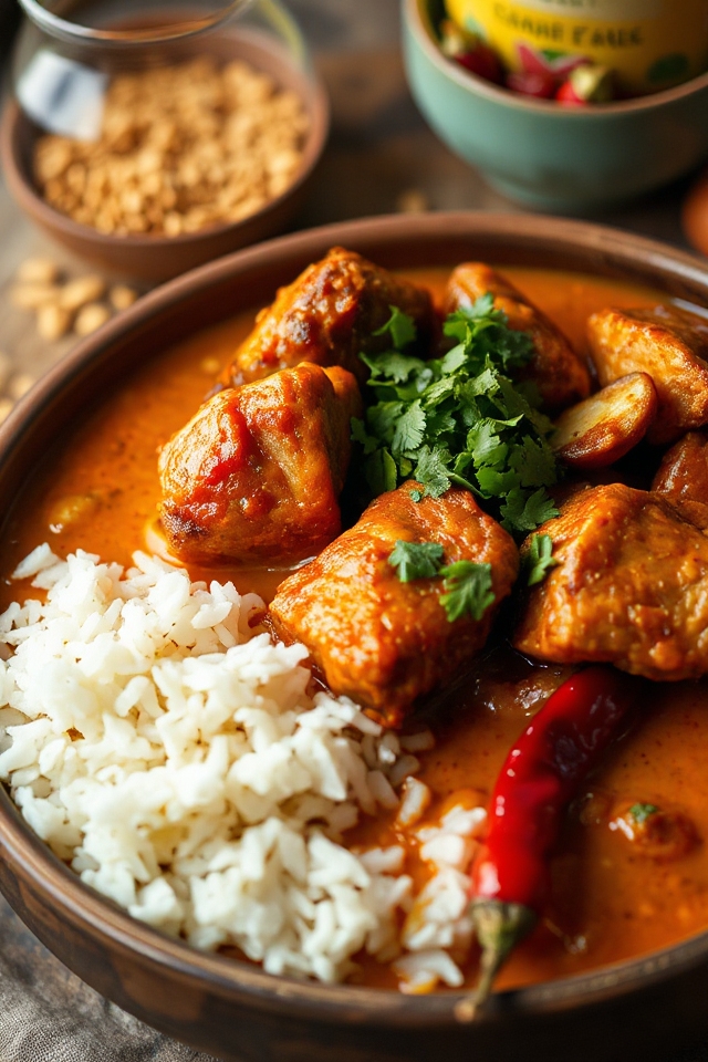 delicious marinated pork curry