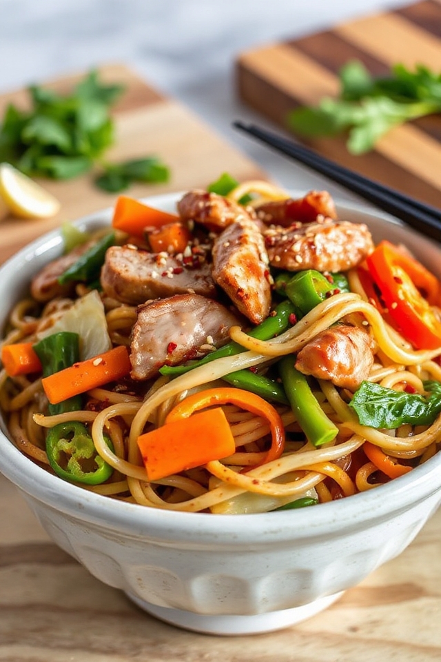 delicious pork lo mein recipe