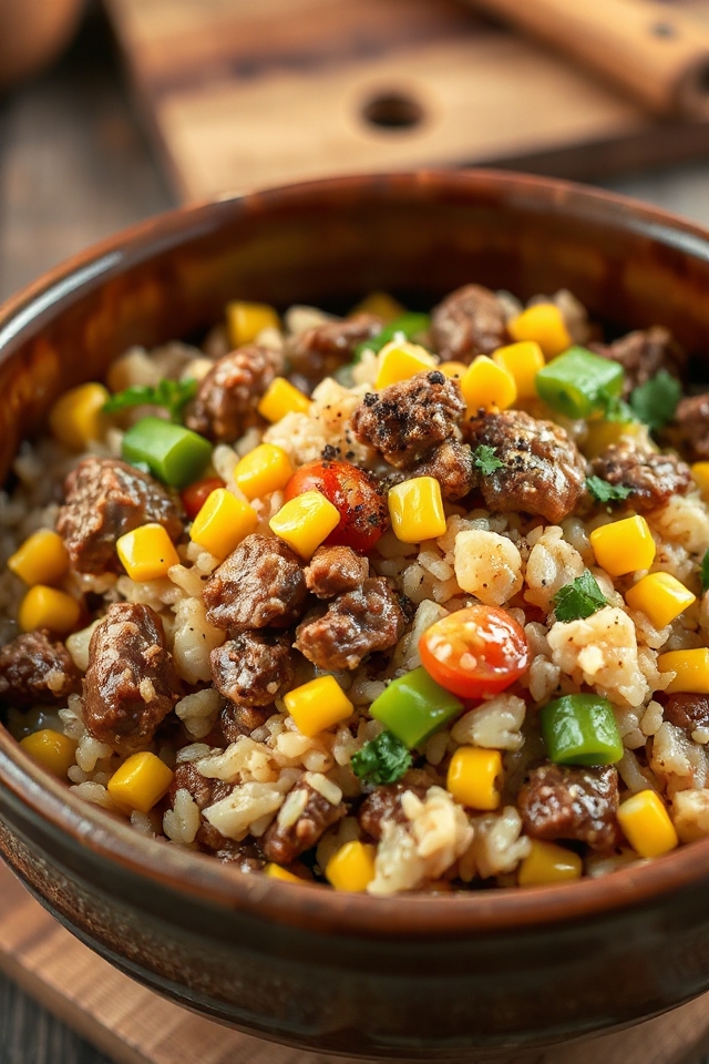 ground beef and rice