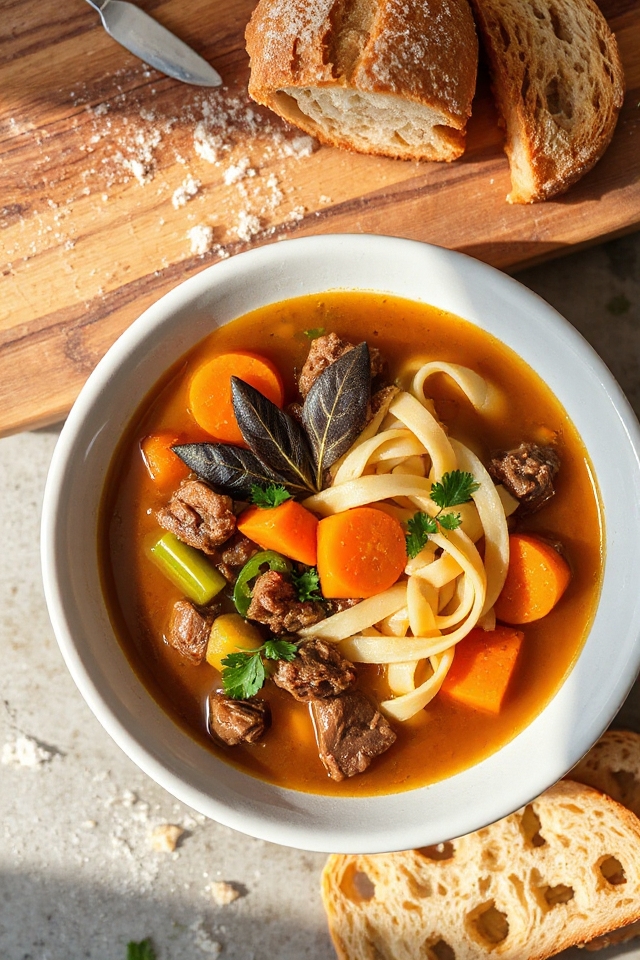 hearty beef noodle soup