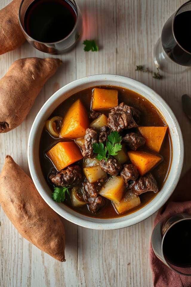 hearty beef stew preparation