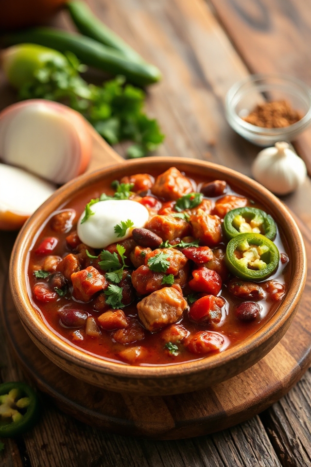 hearty pork chili recipe