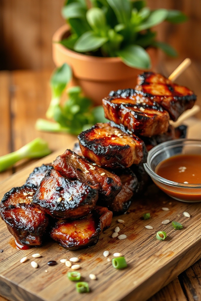 marinate and grill beef skewers
