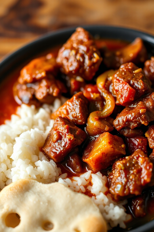 marinate beef simmer serve