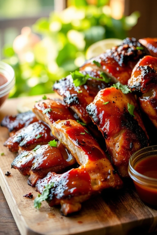 marinated grilled pork ribs