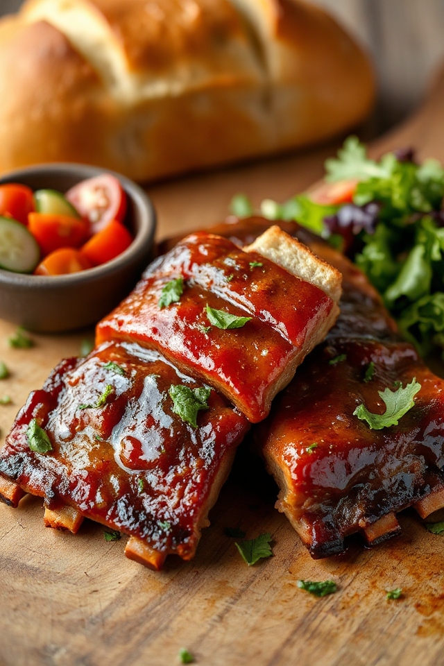 marinated pork spareribs grilled