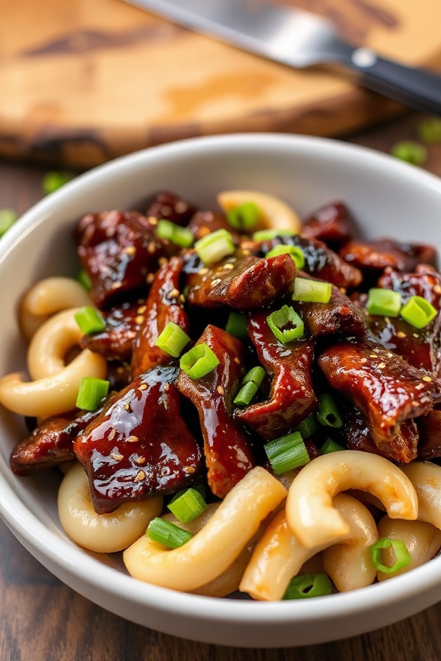 marinated stir fried mongolian beef