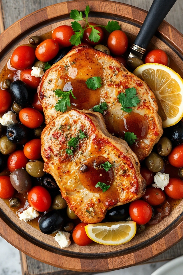 mediterranean flavored pork chops