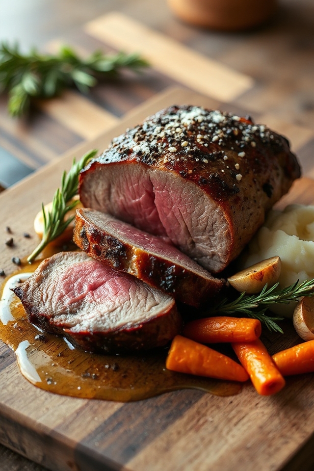 perfectly roasted beef tenderloin