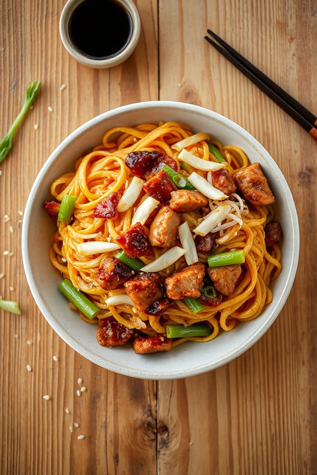 pork chow mein preparation steps
