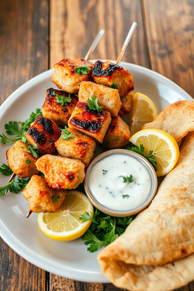pork skewers with seasoning