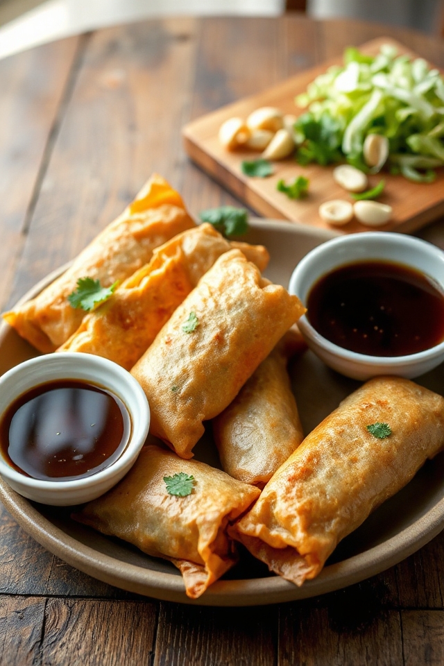 pork spring rolls preparation