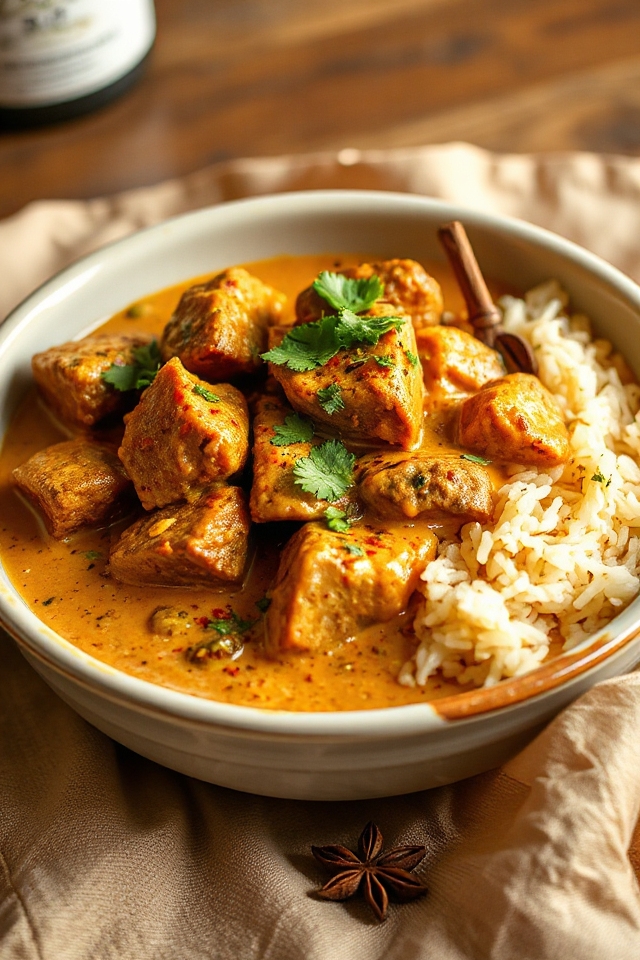 rich and creamy beef korma