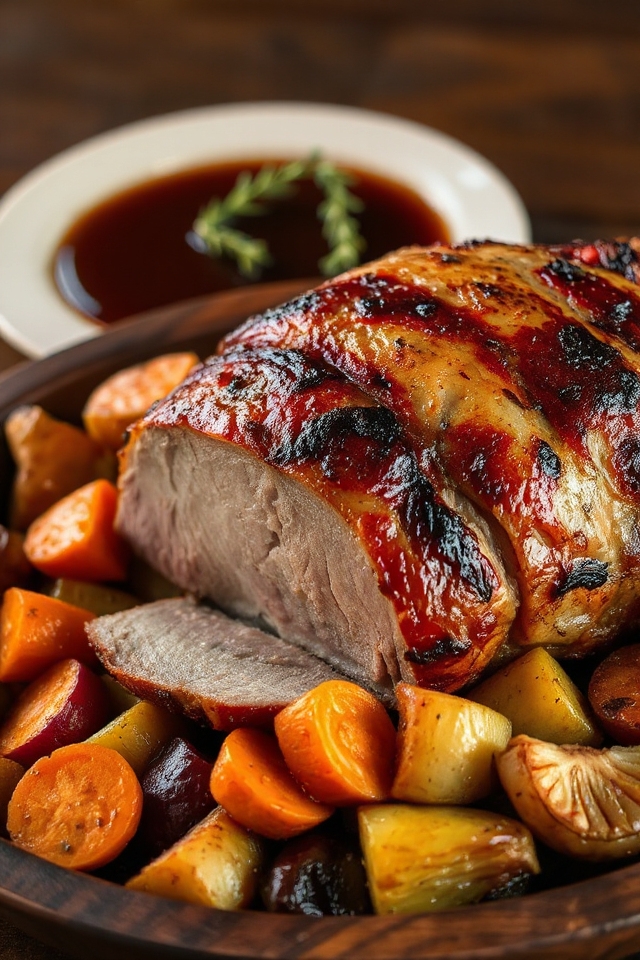 roast pork with garlic thyme rub