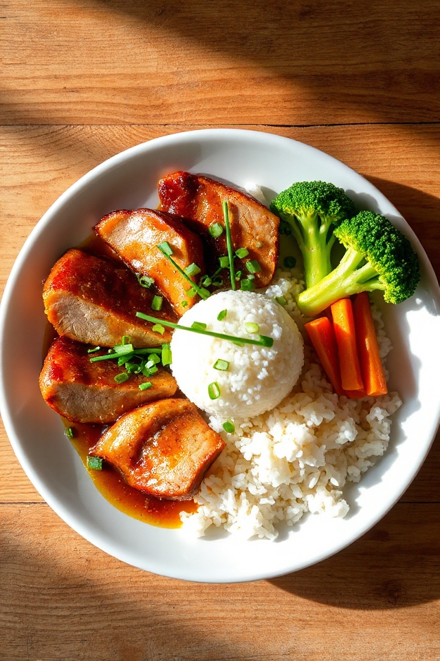 savory ginger infused pork dish