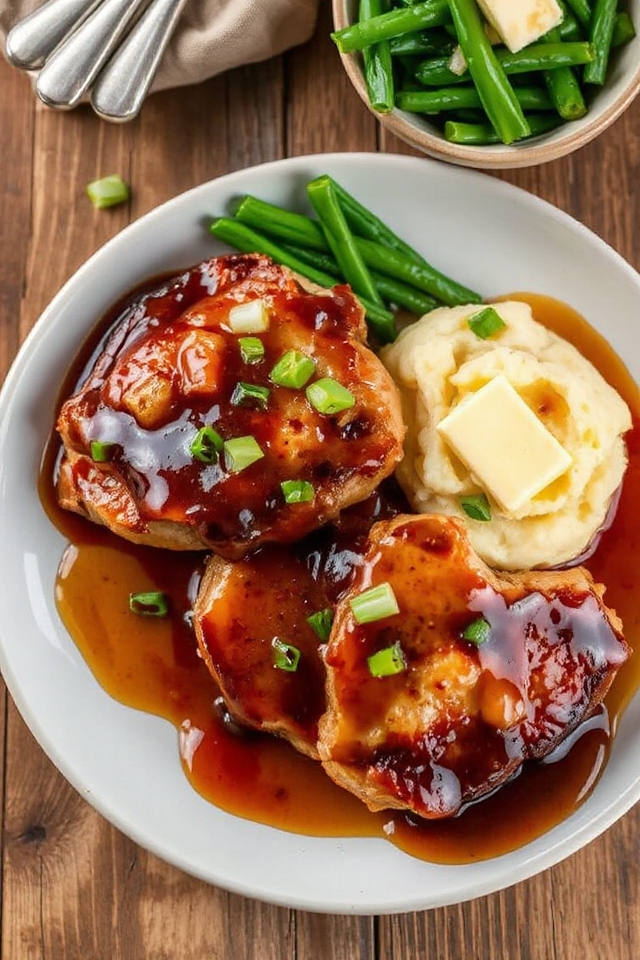 savory smothered pork chops