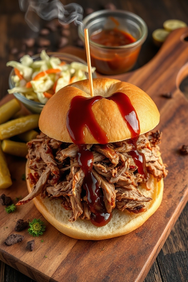 slow cooked tender pulled pork