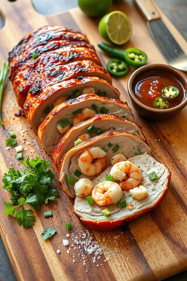 stuffed pork loin preparation