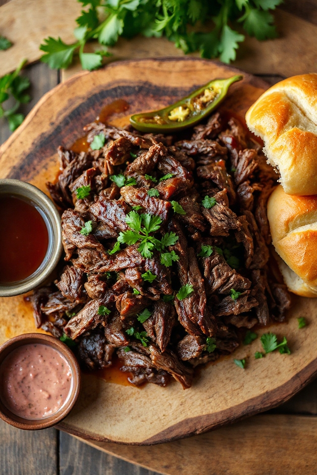 tender shredded beef preparation