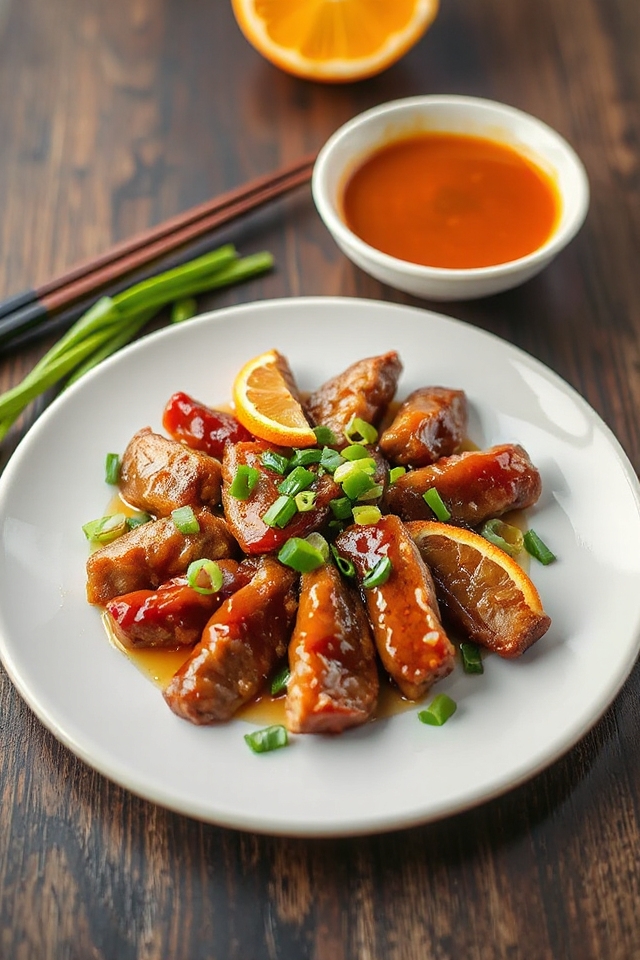 zesty citrus infused beef dish